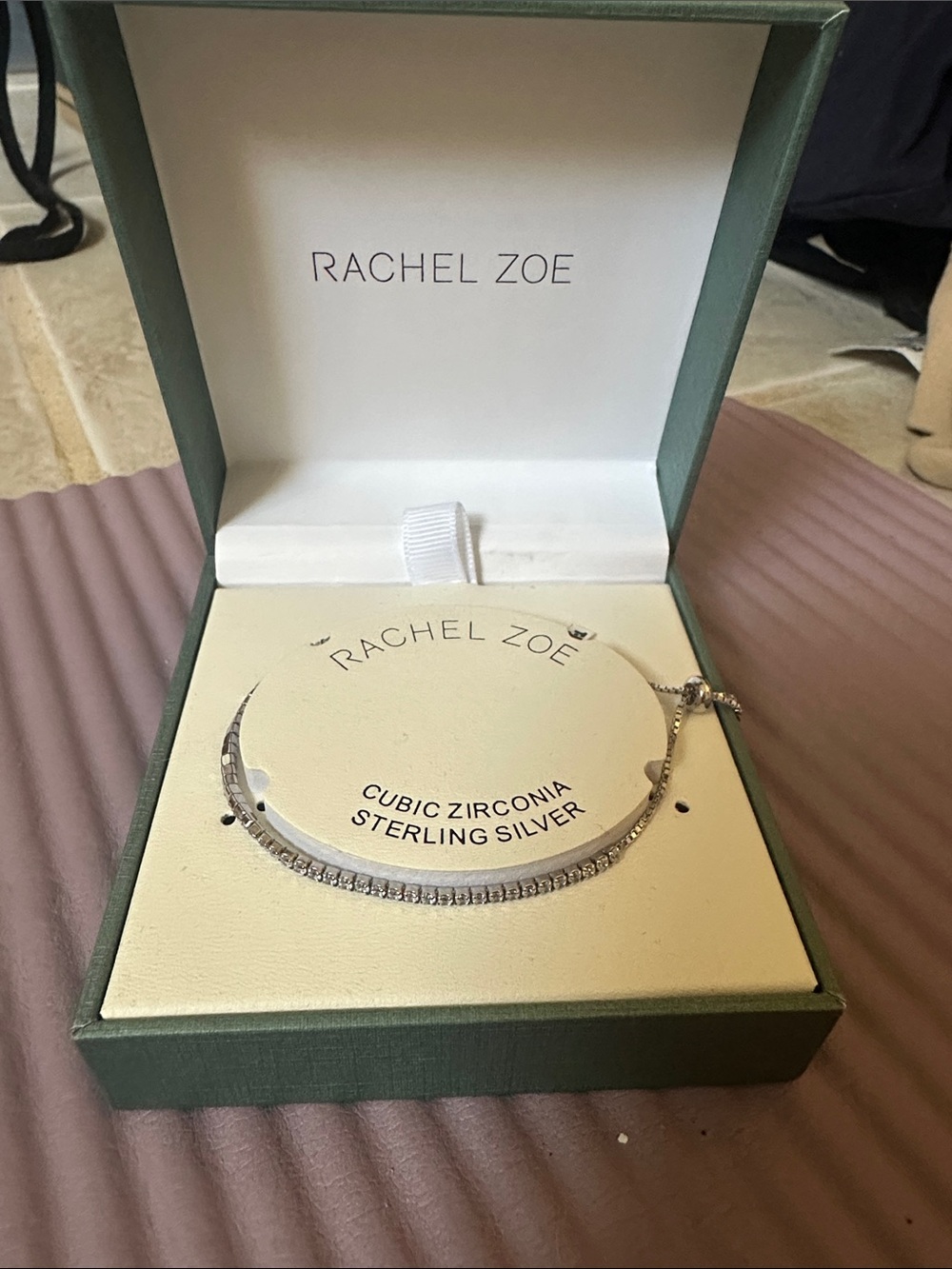Rachel Zoe Silver Cubic Zirconia Tennis Bracelet